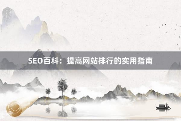 SEO百科：提高网站排行的实用指南